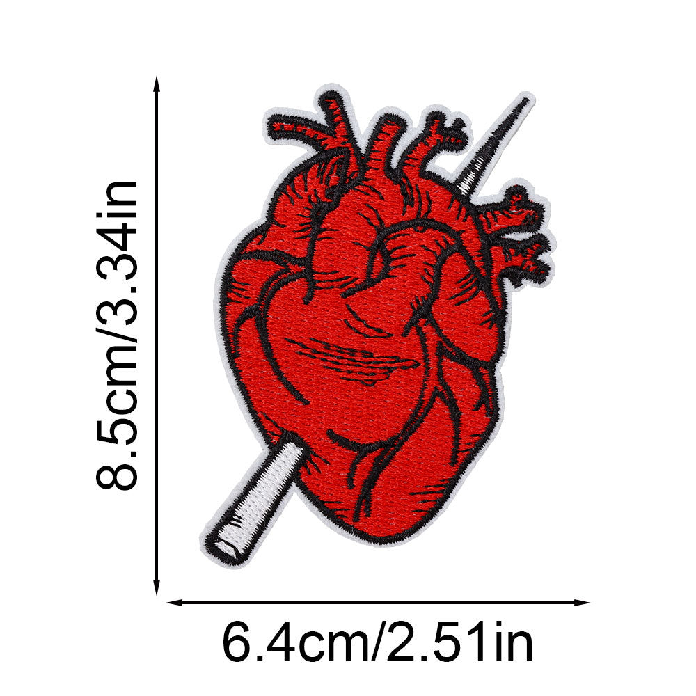 Wholesale Heart-shaped embroidery patch letters multi-color spelling DIY accessories